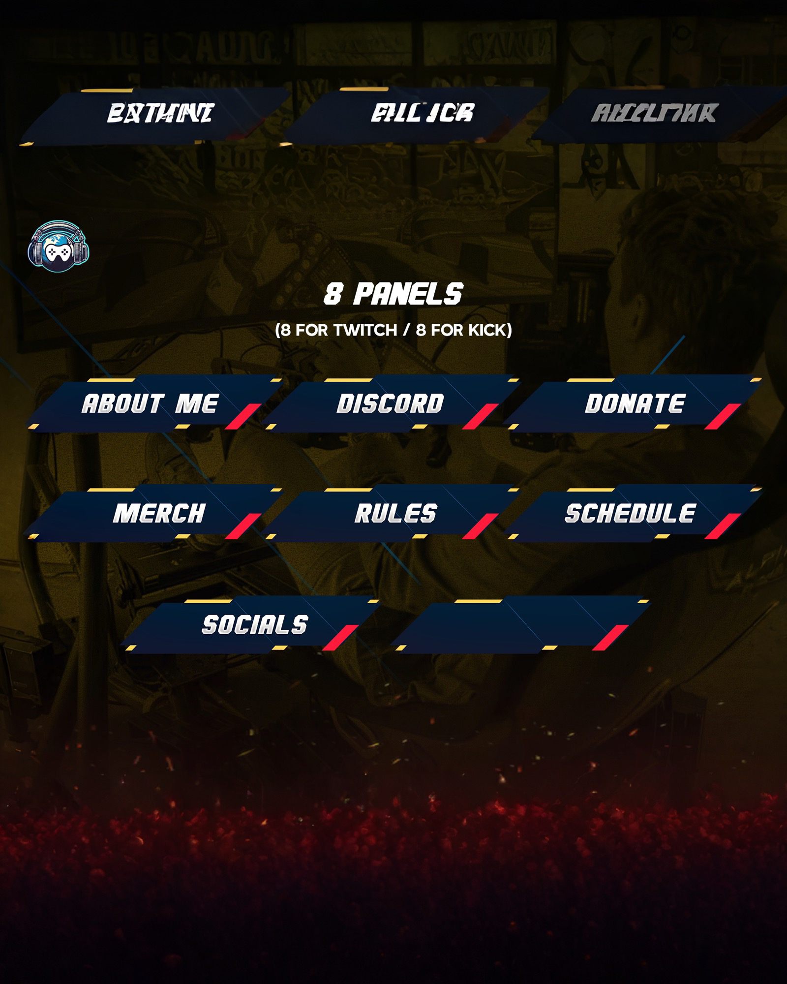 Non Animated Stream Overlay Package - Turbo Lane