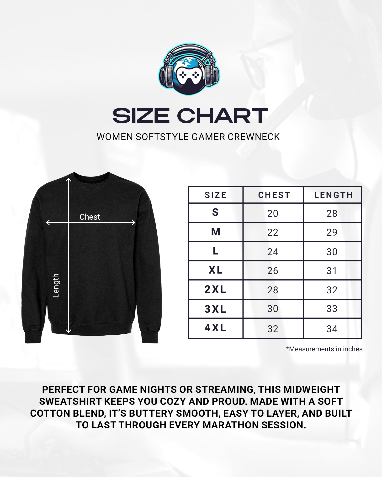 Gamer Girl Crew Neck Sweater