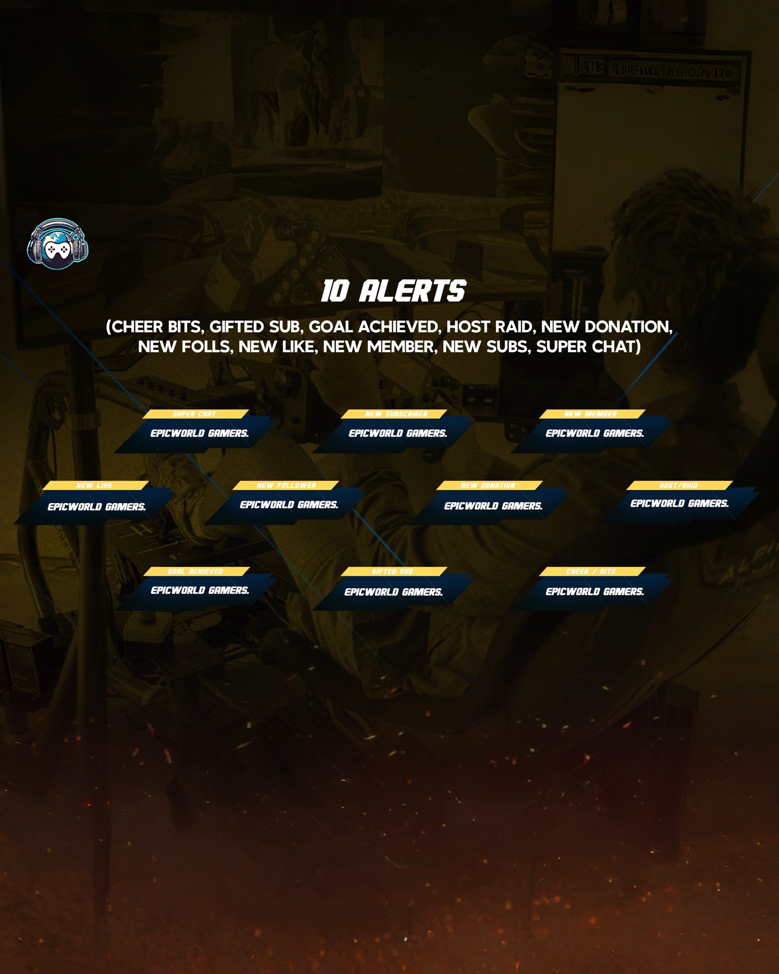Non Animated Stream Overlay Package - Turbo Lane