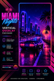 TikTok Vertical Stream Overlay Package - "Miami Nights"