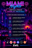 TikTok Vertical Stream Overlay Package - "Miami Nights"