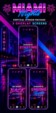 TikTok Vertical Stream Overlay Package - "Miami Nights"