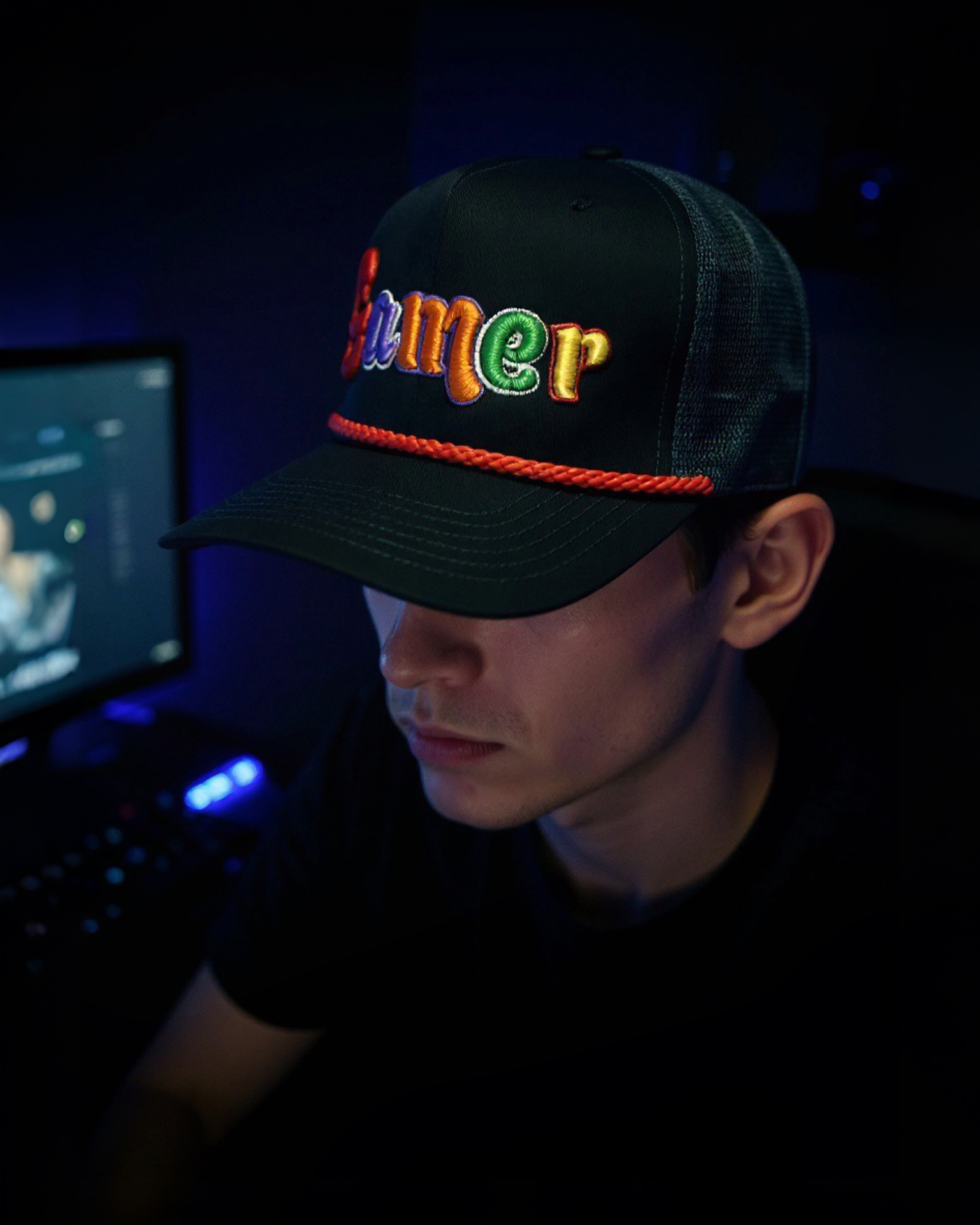 Multicolor 3D Puff Gamer Hat