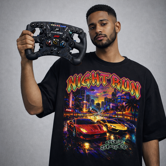 Night Run Vice Speed, Premium Oversized Streetwear T-Shirt