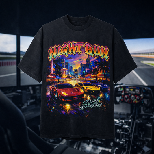 Night Run Vice Speed, Premium Oversized Streetwear T-Shirt