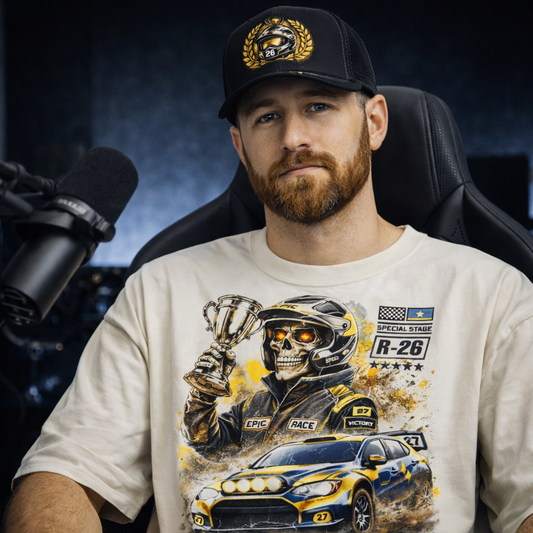 Rally Victory Trucker Hat 26, High Crown Performance Mesh Cap